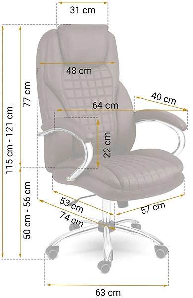 Office Armchair Sofotel 240802 Office armchair Batory, eco leather, brown ...