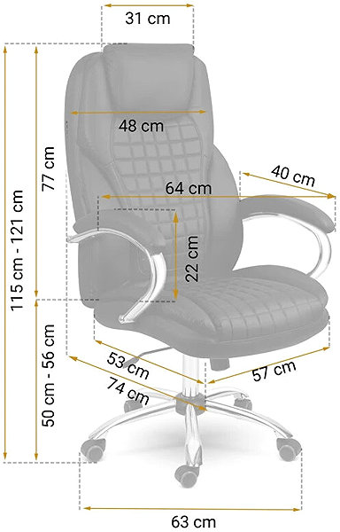 SOFOTEL 240800 Batory office chair, faux leather, black.
