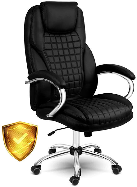 SOFOTEL 240800 Batory office chair, faux leather, black.