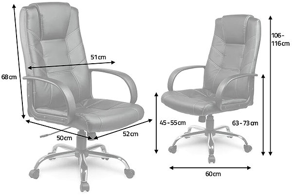 SOFOTEL EG-221 office chair, faux leather, black.