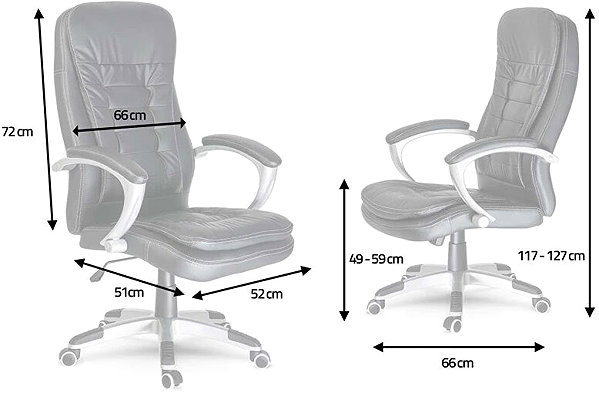 SOFOTEL 2180 Toronto faux leather office chair, black.