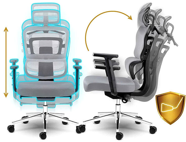 Office Chair Sofotel 240301 Office chair Nicea, grey ...