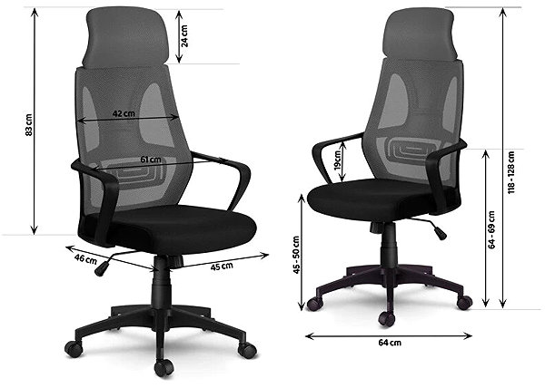 Office Chair Sofotel 2291 Office chair Praga, black and grey ...