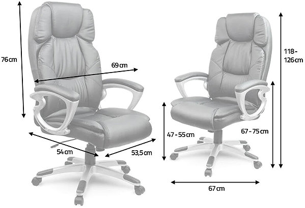Office Armchair Sofotel EG-227 Office armchair, eco leather, black ...
