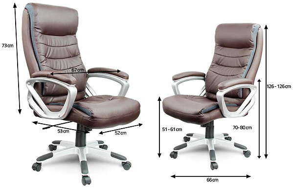 Office Armchair Sofotel EG-226 Office armchair, eco leather, brown ...