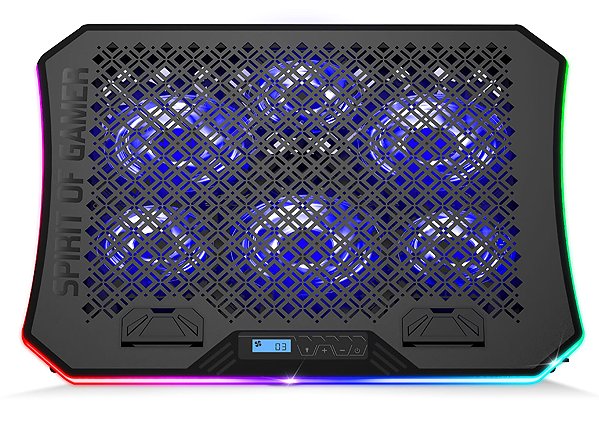 Spirit of Gamer AIRBLADE 1200 RGB laptop cooling pad.