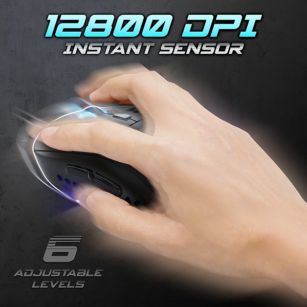 Spirit of Gamer S-PM4 RGB fekete gaming mouse.