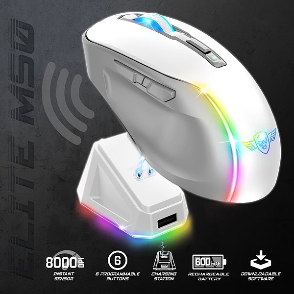 Gaming Mouse Spirit of Gamer ELITE-M50 Wireless feher ...