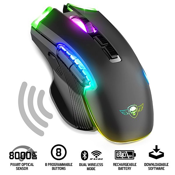 Gaming Mouse Spirit of Gamer ELITE-M70 Wireless fekete ...