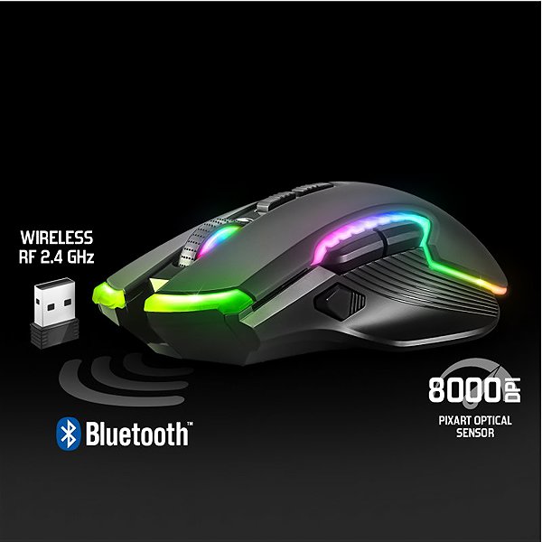 Gaming Mouse Spirit of Gamer ELITE-M70 Wireless fekete ...