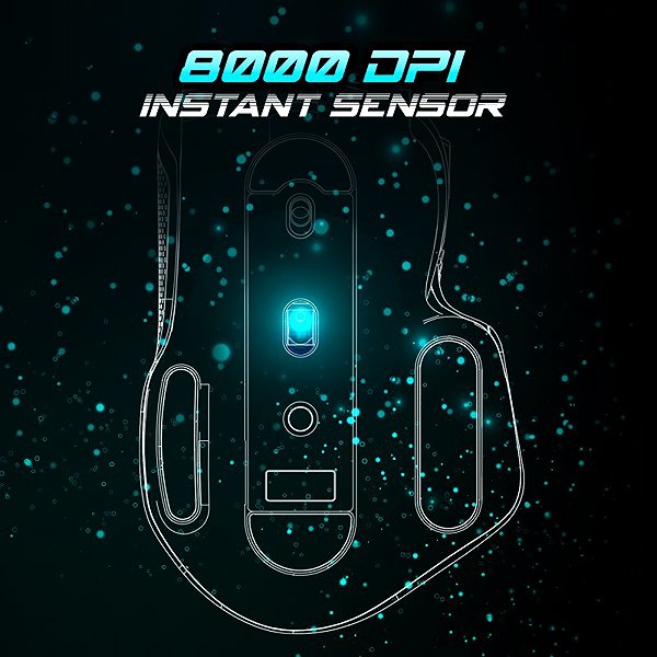 Spirit of Gamer PRO-M5 Wireless black gaming mouse.
