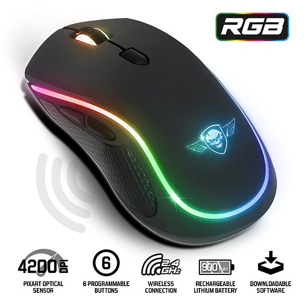 Gaming Mouse Spirit of Gamer PRO-M9 Wireless fekete ...