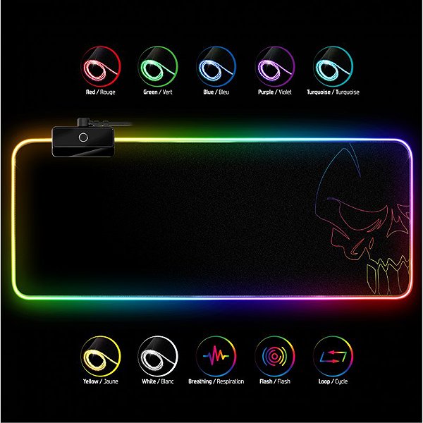 Mouse Pad Spirit of Gamer RGB Large fekete ...