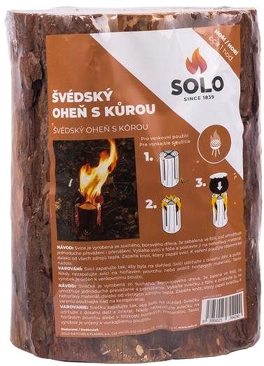 Sviečka SOLO Švédsky oheň s kôrou ...