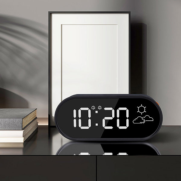 Solight Clock with Weather Forecast, USB Port