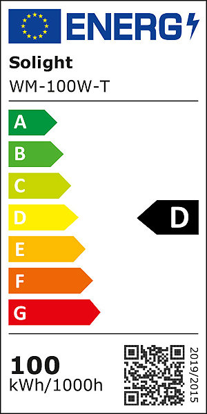 LED Reflector Solight TOP, 100W, max. 14,000lm, 3CCT, selectable output 100/75/50%, IP65, Quick Connector Energy label