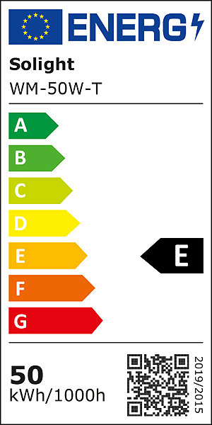 LED Reflector Solight TOP, 50W, max. 6,500lm, 3CCT, selectable output 100/60%, IP65, Quick Connector Energy label