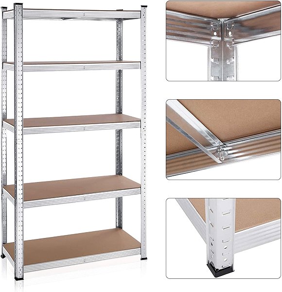 Shelving Unit Songmics Shelf Plutar 180 cm, brown, 2 pcs ...