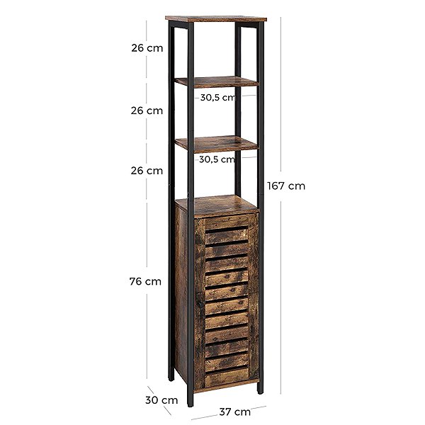 Shelving Unit Songmics Vasagle Fina shelf, brown ...