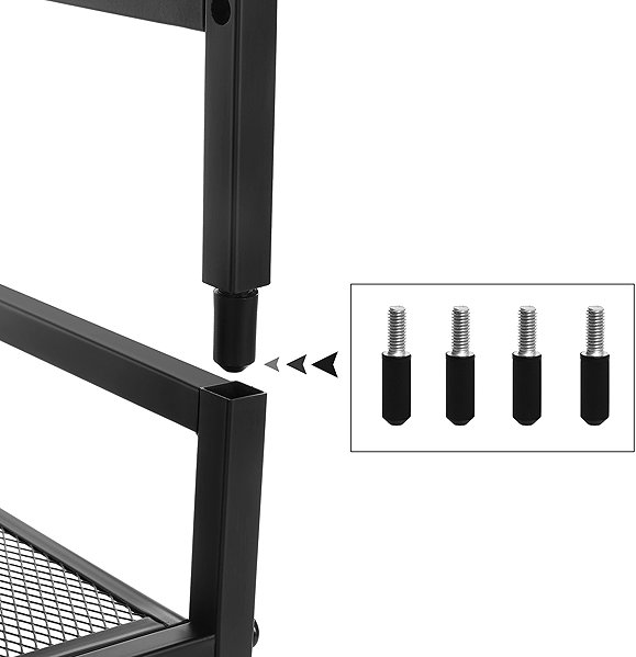 Shoe Rack Songmics Dancer, 3 shelves, metal, black ...