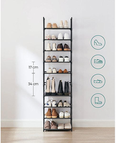 Shoe Rack Songmics Halas Shoe Stand Black ...