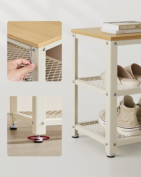 Shoe Rack Songmics Vasagle Leggy Boot white/beige ...