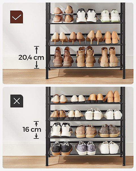 Shoe Rack Songmics Vasagle Lorado 93 cm brown ...