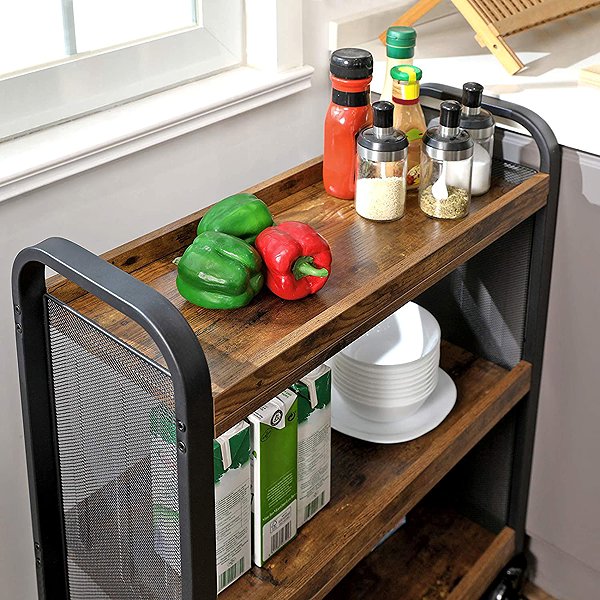 Shelving Unit Houseland Mobile shelf Vasagle Bexo, brown ...