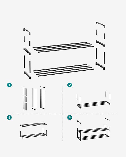 Shoe Rack Songmics Clarna 92 cm black II ...