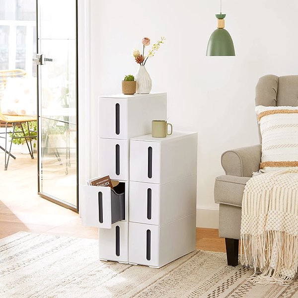 Shelving Unit Songmics Basten Kitchen storage shelf 84 cm white ...
