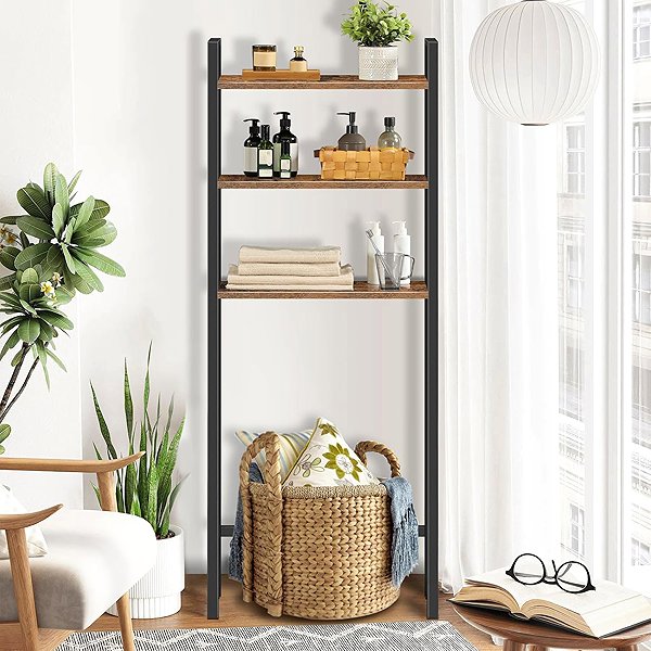 Shelving Unit Songmics and Vasagle Bathroom shelf Vasagle Velaro black/brown ...