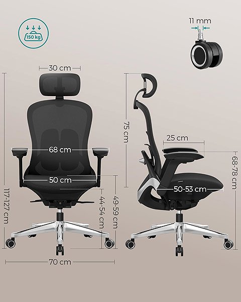 Office Chair SONGMICS Haire black ...