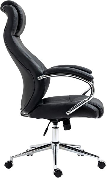 Office Armchair Sortland Dalen, genuine leather - black ...