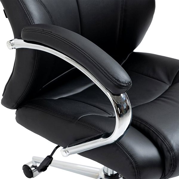 Office Armchair Sortland Dalen, genuine leather - black ...