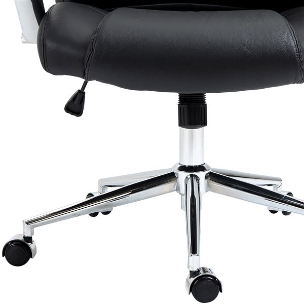 Office Armchair Sortland Dalen, genuine leather - black ...