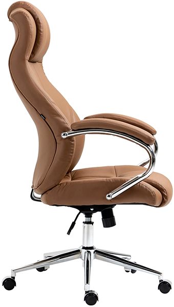 Office Armchair Sortland Dalen, genuine leather - light brown ...