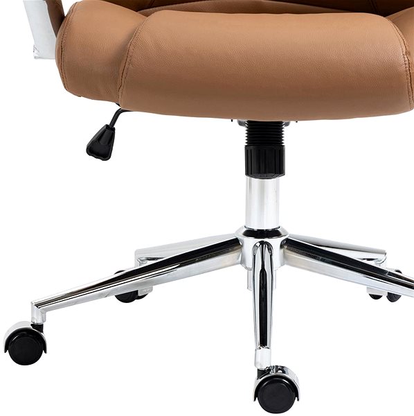 Office Armchair Sortland Dalen, genuine leather - light brown ...