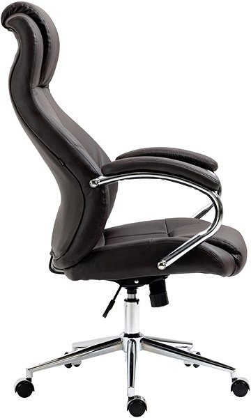 Office Armchair Sortland Dalen, genuine leather - brown ...