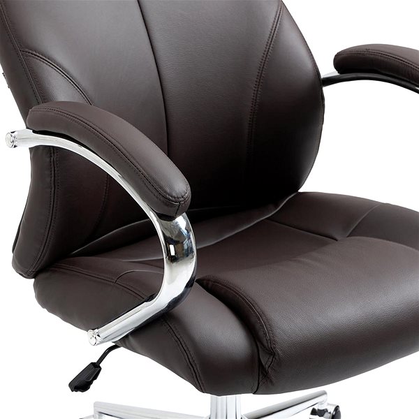 Office Armchair Sortland Dalen, genuine leather - brown ...
