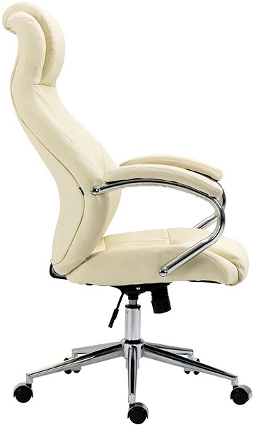 Office Armchair Sortland Dalen, genuine leather - cream ...