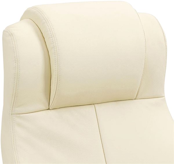Office Armchair Sortland Dalen, genuine leather - cream ...