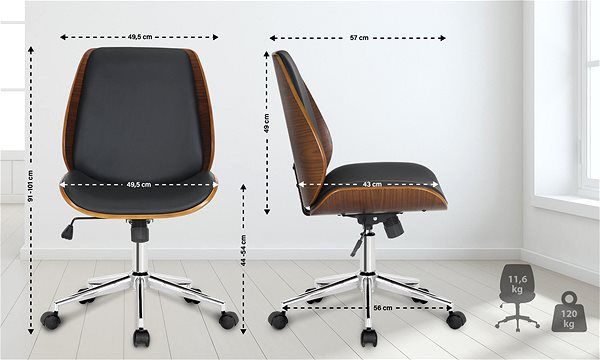 Office Chair Sortland Nordfold, chrome ...