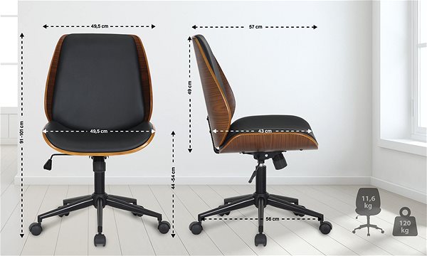 Office Chair Sortland Nordfold, black ...