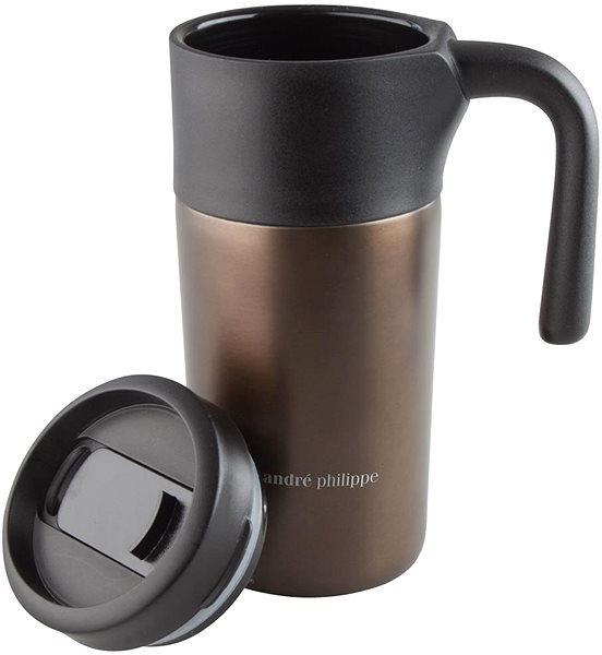 Thermal Mug Sortland Thermo mug André Philippe with handle 330 ml, bronze ...