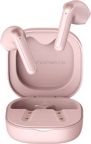 Wireless Headphones Soundpeats TrueAir2 Pink Screen