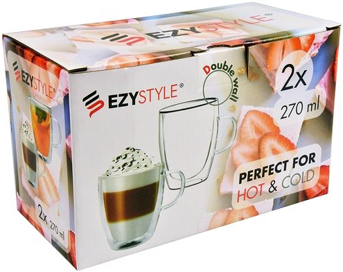 Pohár Ezystyle Tea, dvojstenné, 270 ml, sada 2 ks ...