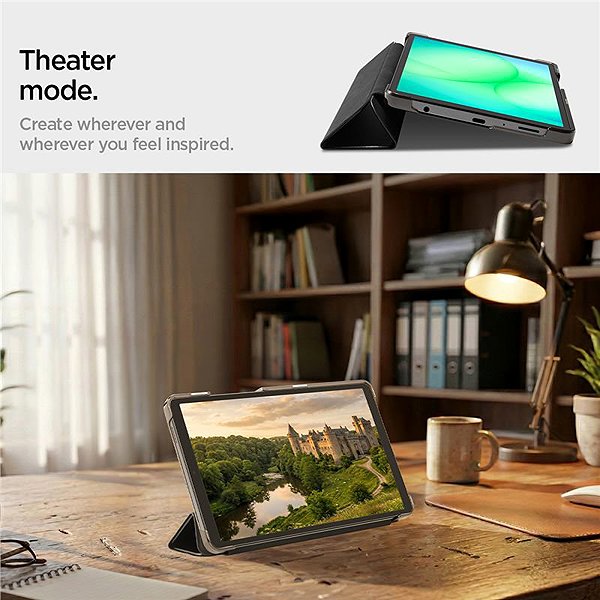 Tablet Case Spigen Smart Fold Black Samsung Galaxy Tab A11 (2025)/A9 (2023) ...