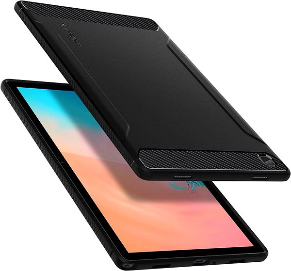 Tablet-Hülle Spigen Rugged Armor Black Samsung Galaxy Tab A7 10,4