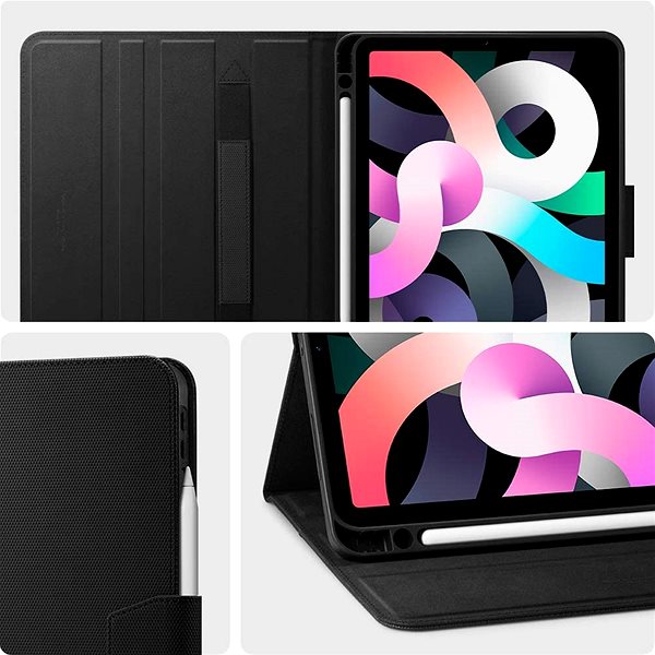 Tablet-Hülle Spigen Liquid Air Folio Black für iPad Air 10.9