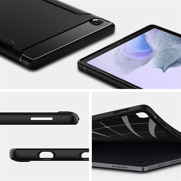 Tablet-Hülle Spigen Rugged Armor Black Cover für Samsung Galaxy Tab A7 Lite Lifestyle
